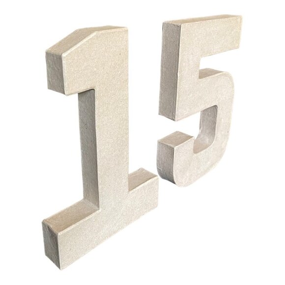 15th Birthday 8" Dimensional Cardboard Numbers Party Decor Display Table 15 - Picture 1 of 5